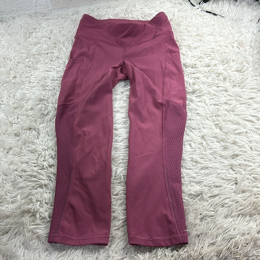 Lululemon Ready To Race Crop *21" Moss Rose